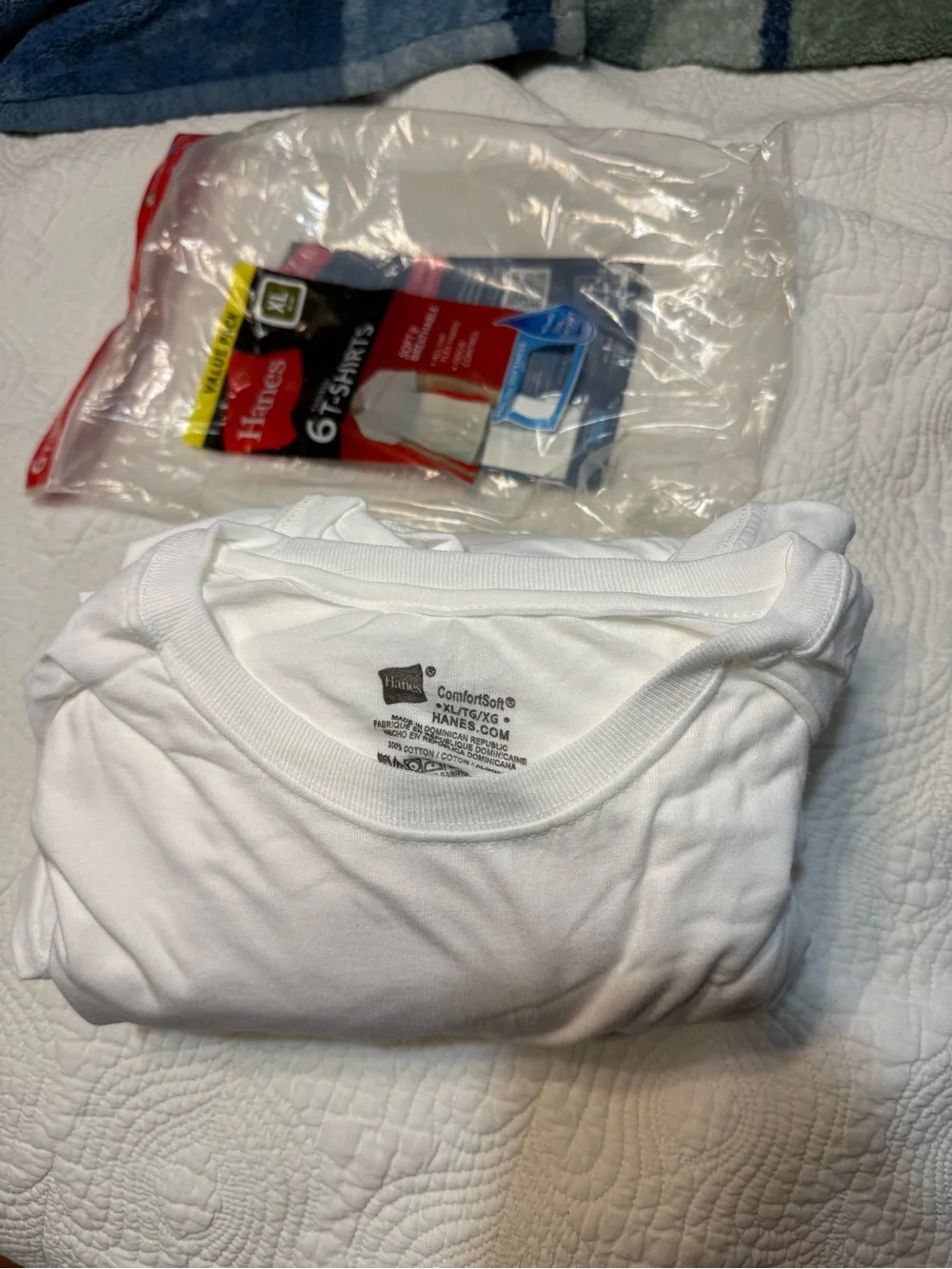 Hanes White Crew Undershirts - Pack of 5
